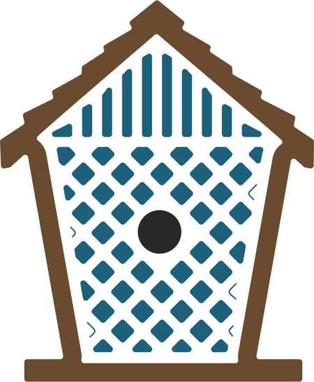 Нож для вырубки от Cheery Lynn Designs - Birdhouse with Lattice