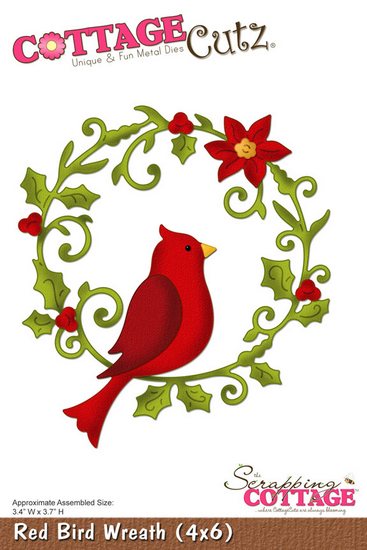 Лезвие CottageCutz Red Bird Wreath, 10х15 см