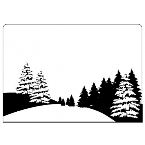 Папка для тиснения Crafts Too Embossing Folder - Pine Tree Scene