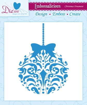 Папка для тиснения от Crafter's Companion - Embossalicious Embossing Folder - Christmas Ornament15x15 см