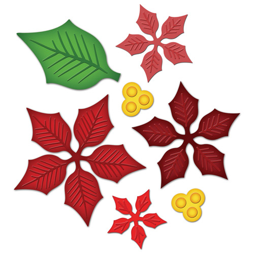 Набор лезвий от Spellbinders - Layered Poinsettia