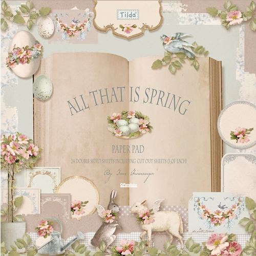 Набор скрапбумаги Tilda - All That is Spring, 8 листов, 30х30см
