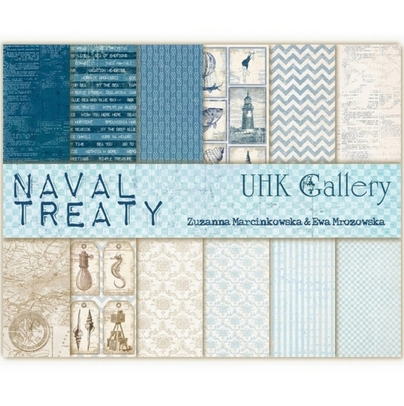 Набор двусторонней скрапбумаги UHK Gallery - Naval Treaty, 6 листов