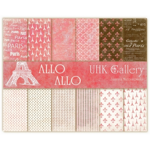 Набор двусторонней скрапбумаги UHK Gallery - Allo Allo, 30,5х30,5 см, 6 листов