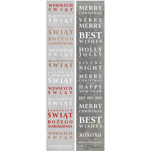 Полоска бумаги UHK Gallery - Loft Christmas, цвет серый, двусторонняя, размер 30х5,5 см