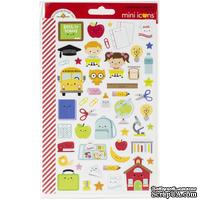 Наклейки от Doodlebug - Mini Cardstock Stickers - School Days Icons, 2 листа, 100 штук - ScrapUA.com