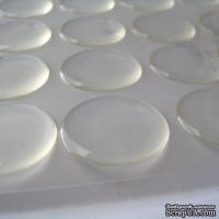 Прозрачные эпоксидные наклейки арт У00001, диаметр 2,54 см, 1 штука, для изготовления объемных украшений - ScrapUA.com
