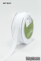 Кружево шитье от May Arts - White Broderie Anglasise/ eyelet trim May Arts Ribbon, 9,5мм, цвет белый, длина 90 см