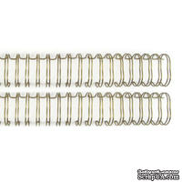 Пружинки для биндера - WR - Cinch - Wire Binders - Gold (.75in), диаметр 1.91см, 2 шт. - ScrapUA.com