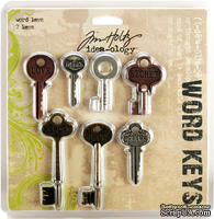 Набор металлических украшений-ключиков Tim Holtz - Word Keys
