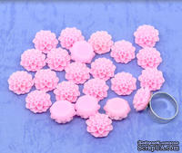 Кабошон "Цветок", цвет розовый, размер 16х8 мм, 1 шт.