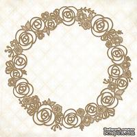 Чипборд Blue Fern Studios - Rose Wreath