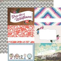 Лист скрапбумаги от Echo Park - 4x6 Journaling Cards -Wildflower, 30х30 см - ScrapUA.com