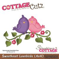 Лезвие CottageCutz - Sweetheart Lovebirds (4x4)
