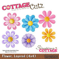 Лезвие CottageCutz - Flower, Layered, 10х10 см - ScrapUA.com