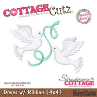 Лезвие CottageCutz - Doves w/ Ribbons, 10х10 см