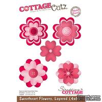 Лезвие CottageCutz - Sweetheart Flowers, Layered, 10х15 см