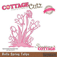 Лезвие CottageCutz Bella Spring Tulips (Elites) - ScrapUA.com