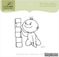 Акриловый штамп Lesia Zgharda D057 Мальчик с кубиками, размер 4,4х5,1 см. - ScrapUA.com