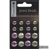 Брадсы Dovecraft - Jewel Brads – Lilac and Green - ScrapUA.com