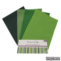 Набор отрезков фетра от Dovecraft - Felt Multiple Pack - Greens, 8 шт. - ScrapUA.com