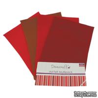 Набор фетра от Dovecraft - Reds, формат A4, 8 листов