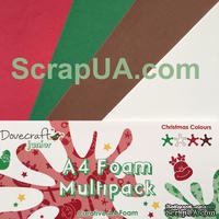 Вспененная резина декоративная от Dovecraft - Christmas Multiple Pack, A4, 4 листа