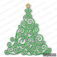 Нож от Impression Obsession - Swirly Christmas Tree - ScrapUA.com