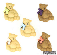 Набор декоративных пуговиц Dress It Up - Bears - ScrapUA.com