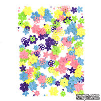 Пайетки Flowers цветочки, 20 г, TM dpCraft (Dalprint) - ScrapUA.com