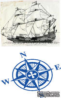 Доска для тиснения Sailing Ship/Compass от Cheery Lynn Designs - ScrapUA.com