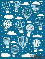 Пластина для эмбоссинга от Cheery Lynn Designs - Hot Air Balloons and Clouds Embossing Plate