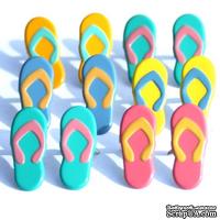 Набор брадсов Eyelet Outlet - Big Flip Flop Brads, 12 штук - ScrapUA.com