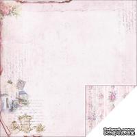 Лист двусторонней скрапбумаги Fabscraps - Marie Antoinette Double-Sided Paper - Pink Carriage, 30х30 см