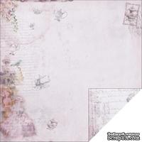 Лист двусторонней скрапбумаги Fabscraps - Marie Antoinette Double-Sided Paper - Purple High Tea, 30х30 см
