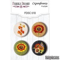 Скрапфишки набор 4шт Autumn botanical diary 518, ТМ Фабрика Декора. - ScrapUA.com