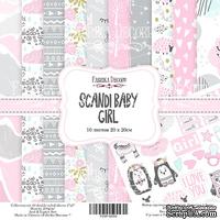 Набор скрапбумаги Scandi Baby Girl, 20x20 см, ТМ Фабрика Декору - ScrapUA.com