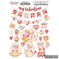 Набор наклеек (стикеров) 22 шт My Valentine #162, ТМ Фабрика Декора - ScrapUA.com