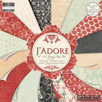 Набор бумаги для скрапбукинга First Edition - J’adore, 16 листов, размер 30х30 см - ScrapUA.com
