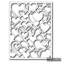 Лезвие Frantic Stamper Precision Die - Open Hearts Card Panel  - ScrapUA.com