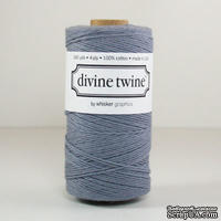 Хлопковый шнур от Divine Twine - Gray Solid, 1 мм, цвет серый, 1м - ScrapUA.com
