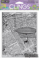 Резиновый штамп Hero Arts - Fly Away Newsprint, c оснасткой - ScrapUA.com