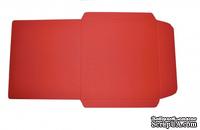 Набор заготовок для изготовления конвертов от ScrapBerry&#039;s, 15,5х16, 290 г\м2, Матовый красный, 4 шт - ScrapUA.com