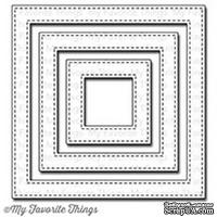 Лезвие My Favorite Things -Die-namics Stitched Square Frames - ScrapUA.com