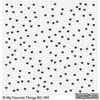 Резиновый штамп My Favorite Things - BG Scattered Hearts Background - ScrapUA.com