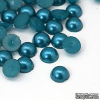 Полужемчужинки DarkTurquoise, 12x5мм, цвет темно-бирюзовый, 10 шт. - ScrapUA.com