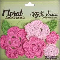 Набор вязаных цветов Petaloo - Crocheted Flowers Collection Pinks - ScrapUA.com