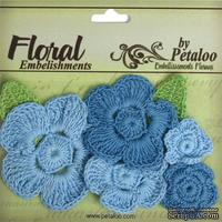 Набор вязаных цветов Petaloo - Crocheted Flowers Collection Blues