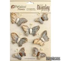 Набор бабочек Petaloo - Printed Darjeeling Collection - Wild Butterflies - Soft Grey