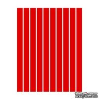 Набор полосок бумаги для квиллинга, 1 цвет (красный), 3х295мм, 160 г/м2,  100 шт. - ScrapUA.com